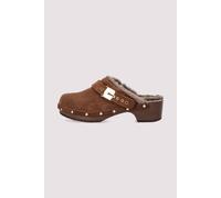 Scholl Damen Leder-Sandale Espresso 38 Espresso