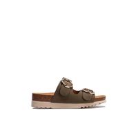 Scholl Damen Malibu' 2 Straps Sandale, Vert, 40 EU