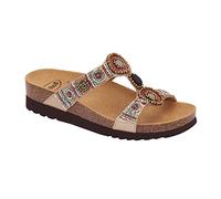 Scholl Damen New Bogota' Wedge Sandale, Taupe/Multi, 38 EU