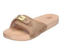 Scholl Damen Pescura Flat Flex Sandale, beige, 41 EU