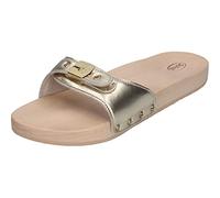 Scholl Damen Pescura Flat Sandale, Platinum Gold, 40 EU