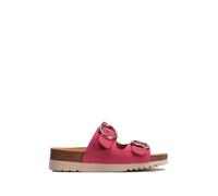 Scholl Damen Malibu' 2 Straps Sandale, Fuchsia, 37 EU