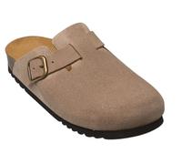 Scholl FAE Clog Dark Beige Suede - Velourleder in Beige Beige Gr. 38