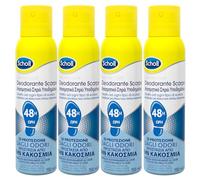 Scholl Fresh Step Deodorant Schuhspray Geruchshemmend 48h Performance gegen schlechte Gerüche hinterlässt keine Streifen oder Rückstände - 4 Flaschen à 150 ml