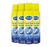 Scholl Fresh Step Schuhspray, 150 ml, geruchshemmendes Schuhspray, bis zu 24 Stunden Frische, 4 Stück