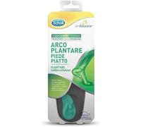 Scholl In-Balance Fußgewölbe, Schmerzlinderung, orthopädische Einlegesohlen, flache Füße, Einlegesohlen mit doppelschichtigem stoßdämpfendem Gel mit flexibler Unterstützung, Größe S (37-39,5), 1 Paar