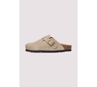 Scholl Leder-Sandale Damen, bequem 38 Dark beige