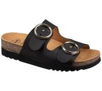 Scholl Damen Malibu' 2 Straps Sandale, Schwarz, 39 EU