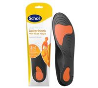 Scholl Orthopädische Einlegesohlen zur Schmerzlinderung im unteren Rücken, 3-in-1-Aktion - Stoßdämpfung, Stabilisierung und Druckumverteilung, tiefe Fersenschale und Fußgewölbeunterstützung, Größe S,