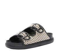 scholl - Sandale mit verstellbaren Schnallen und Plateausohle beige/schwarz - Gr. - 40