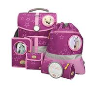 School-Mood 6-teiliges Schulranzenset Timeless ECO 2019 - Nachhaltig, Ergonomisch 24 Liter Füllvolumen - Verschiedene Modelle (Olivia)