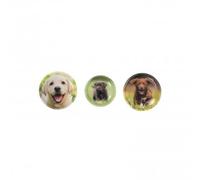 school mood 6504-104 3er Patchy-Set Leni (Hund) Durchmesser Maße: ca. 9 cm bzw. Maße: ca. 7,5 cm