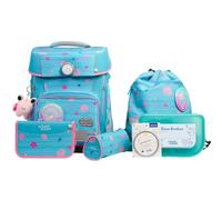 SCHOOL-MOOD Champion Maxx Pro Schulranzenset 7-teilig 22L Stauraum, ergonomisches Grow with You System für 1 m bis 1,50 m Körpergröße, wasserdichter Stoff mit Reflektoren (Lilly Meerjungfrau)