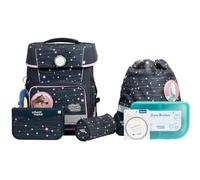 SCHOOL-MOOD Champion Pro Ella Pferd Schulranzenset 7-teilig 21,5L Stauraum, ergonomisches Easy Fit System für 1 m bis 1,50 m Körpergröße, standfest, wasserabweisender Stoff mit Reflektoren