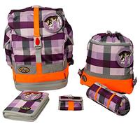 SCHOOL-MOOD Fly Schulranzen-Set 5-TLG. Motiv: Pony+Katze