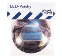 School-Mood LED-Patchy für Schulranzen - Klett-Patchy mit wechselbaren Designs für Kinder - Trendiges Schulrucksack-Accessoire für jeden Geschmack, perfekt für die Grundschule (Polizei)
