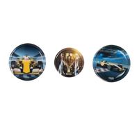 School-Mood Patchy 3er Set für Schulranzen - Klett-Patchy mit wechselbaren Designs für Kinder - Trendiges Schulrucksack-Accessoire für jeden Geschmack, perfekt für die Grundschule (Elias Rennwagen)