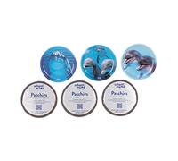 SCHOOL-MOOD Patchy-Set - 6-teilig - Klett-Patchies für Schulranzen und Zubehör (Delfin)