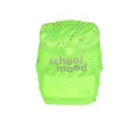 School-Mood Regenschutz für Schulranzen - Wasserdichte Regenhaube, Neonfarben mit retroreflektierendem Aufdruck aus Polyester, Regenhülle zum Schutz des Schulrucksacks, Einheitsgröße (neongrün)