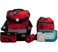 school mood - school mood Kai Ninja Timeless Pro Schulranzen Set 7-tlg. 995g 23,5L Rot