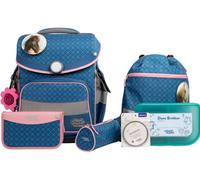 school mood - school mood Mila Pferd Timeless Pro Schulranzen Set 7-tlg. 995g 23,5L Blau