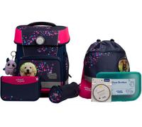 school mood - schoolmood Leni - Hund - Champion Maxx Pro Schulranzen-Set 7-tlg. 1.165g 22l blau/pink Blau