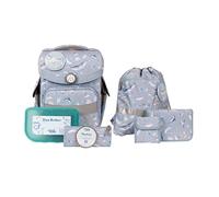 SCHOOL-MOOD - Schulranzen Set Aqua, 7-teilig - Timeless Air+ - ergonomischer Schulranzen Jungen & Mädchen - Schultasche für Kinder in der 1. bis 4. Klasse - Aqua (Nordic Collection), Einheitsgröße