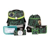 SCHOOL-MOOD - Schulranzen Set Panther, 7-teilig - Timeless Air+ - ergonomischer Schulranzen Jungen & Mädchen - Schultasche für Kinder in der 1. bis 4. Klasse - Linus (Panther), (3822)