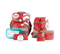 SCHOOL-MOOD - Schulranzen Set RB Leipzig, 7-teilig - Timeless Air+ - ergonomischer Schulranzen Jungen & Mädchen - Schultasche für Kinder in der 1. bis 4. Klasse - RB Leipzig