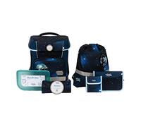 SCHOOL-MOOD - Schulranzen Set Weltall, 7-teilig - Hero Maxx Air+ - inkl. Zubehör - ergonomischer Schulranzen Jungen & Mädchen - Schultasche für Kinder in der 1. bis 4. Klasse Moritz (Weltall)