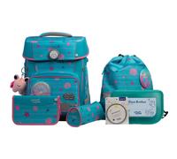 SCHOOL-MOOD Champion Maxx Pro Schulranzenset 7-teilig 22L Stauraum, ergonomisches Grow with You System für 1 m bis 1,50 m Körpergröße, wasserdichter Stoff mit Reflektoren (Lilly Meerjungfrau)