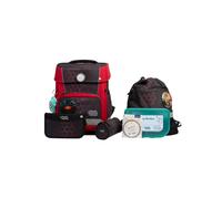 SCHOOL-MOOD Champion Pro Mika Drache Schulranzenset 7-teilig 21,5L Stauraum, ergonomisches Easy Fit System für 1 m bis 1,50 m Körpergröße, standfest, wasserabweisender Stoff mit Reflektoren