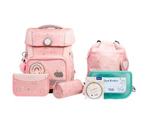 School-Mood Schulranzenset Champion Pro, Rainbow, 7-teilig