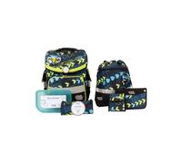 School-Mood Schulranzenset Timeless Air+ Elias (Rennwagen, schwarz)