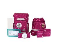 SCHOOL-MOOD - Softbag Schulranzen Set Hase, 8-teilig - Rebel Air+ - inkl. Zubehör - ergonomischer Schultasche Jungen & Mädchen - Schulrucksack für Kinder in der 1. bis 4. Klasse - Hannah (Hase)