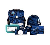 SCHOOL-MOOD Timeless Air+ Schulranzen Set Matti Polizei für Mädchen Jungen, Ranzen, Grundschule, ergonomische Schultasche Blau