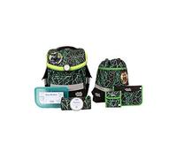 Schulranzen SCHOOL-MOOD "Timeless, Linus (Panther)", Kinder, Gr. B/H/T: 36cm x 42cm x 20cm, schwarz (linus), Polyester, Rucksäcke, aus recyceltem Material (12744723-0) linus