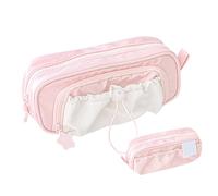 School Pencil Case Organizer, Large Capacity Stationery Storage Pouch, 8.27x3.35x2.2in, Zippered Durable Container, Pen and Supply Holder for Art Craft Study, Classroom Office College Travel Use