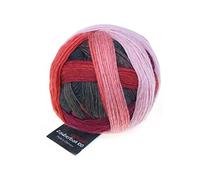 Schoppel Zauberball 100 Pro, reine Wolle mit Farbverlauf rot rosa dunkelbraun dunkelgrau, 100g, 420m (2305 Red to Go)