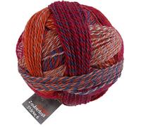 Schoppel Zauberball Stärke 6, Farbe 2231 Buntmetall, 150 Gramm, bunte, dicke Sockenwolle 6-fädig mit Farbverlauf, Socken stricken, häkeln