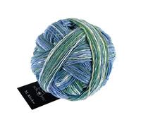 Schoppel Zauberball Wolle XL Kleckse 2432 Green Tea, 100% Merino fine, kunstvoll bemalt mit Farbverlauf zum Stricken oder Häkeln