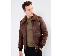Schott - Bekleidung Blouson Aviateur Avec Col En Peau De Mou - Braun - Größe XL