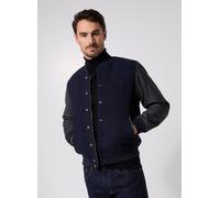 Schott - Bekleidung Blouson Universite Bi-matiere Cuir/laine - Blau - Größe S