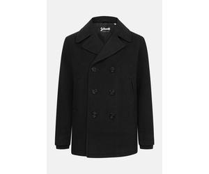 Schott NYC Caban Schwarz Pea Coat Jacke Schwarz 3XL