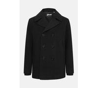 Schott NYC Caban Schwarz Pea Coat Jacke Schwarz XXL