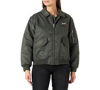 Schott NYC Damen Danwrs CWU Fit Loop Schott Jacke, Salbei Khaki, 42