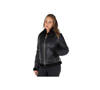 Schott NYC Damen Lederjacke Jacke LCW1257, Gr. 36 (Herstellergröße: S), Schwarz (black 90)