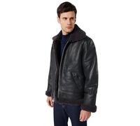 Schott NYC Herren Lc1259 Lederjacke, Schwarz/Grau, XL