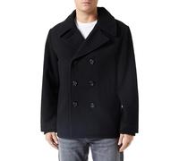 Schott NYC Caban Schwarz Pea Coat Jacke Schwarz L