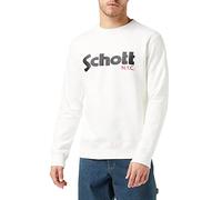 Schott NYC Herren SWCREW Sweatshirt, Weiß (Off White), XL